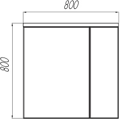Акватон Зеркальный шкаф Брук 80 – фотография-6